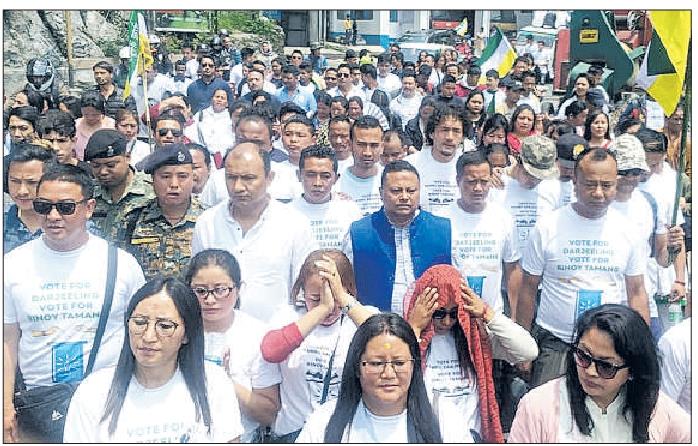  10km poll march for Tamang