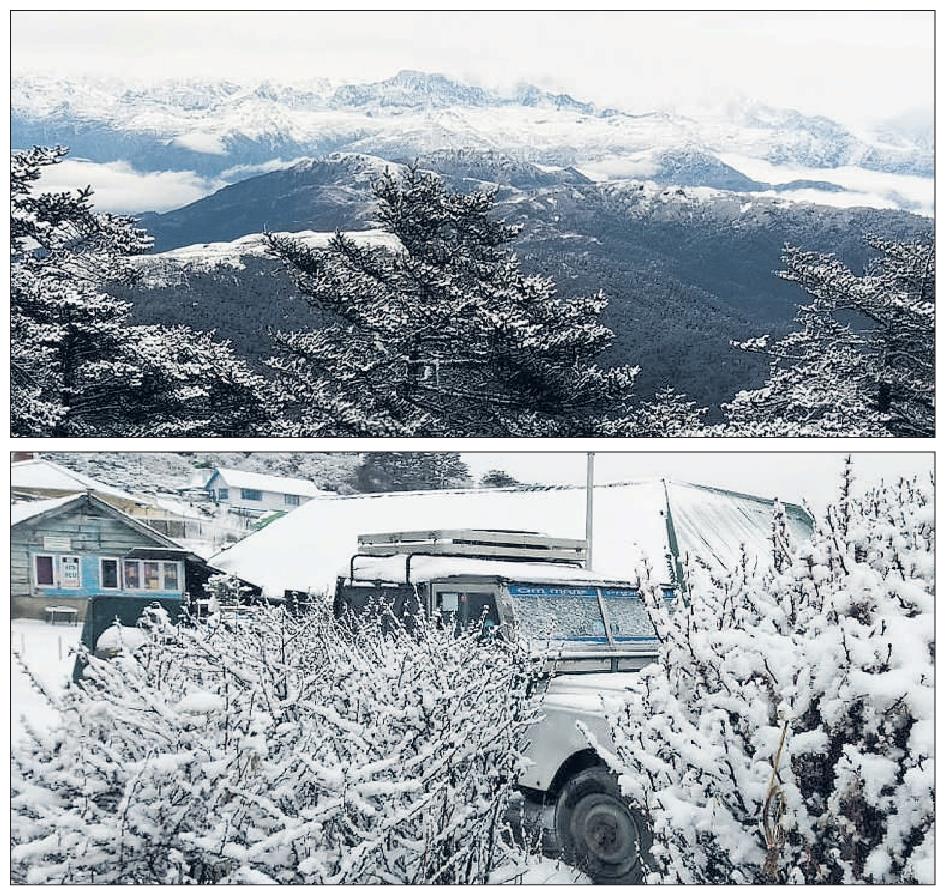 Weather plays Santa, snow cheer in hills... WHITE BLANKET OVER SANDAKPHU 